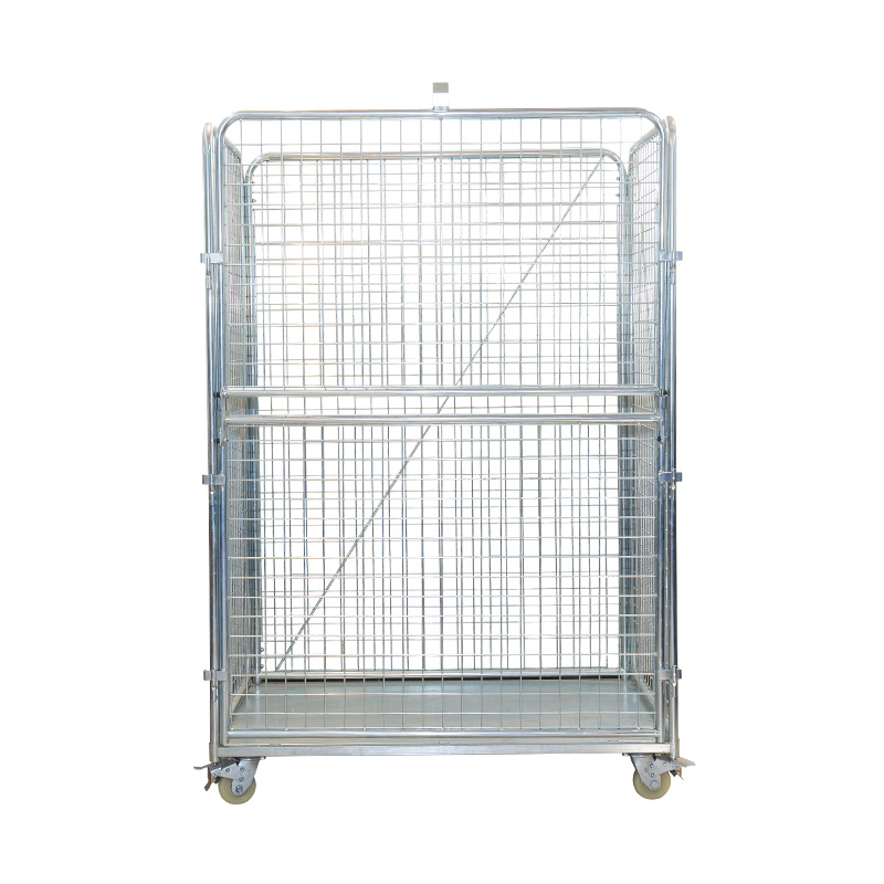 Pintu Atas dan Bawah Zink Plated Trap door roll container Cage